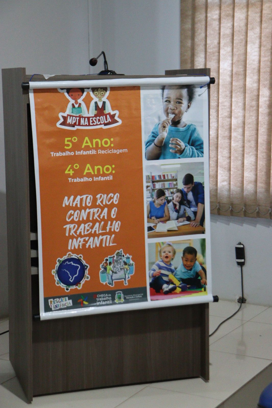 Escolas de Mato Rico, em parceria com o MPT, desenvolvem atividades de combate ao Trabalho Infantil